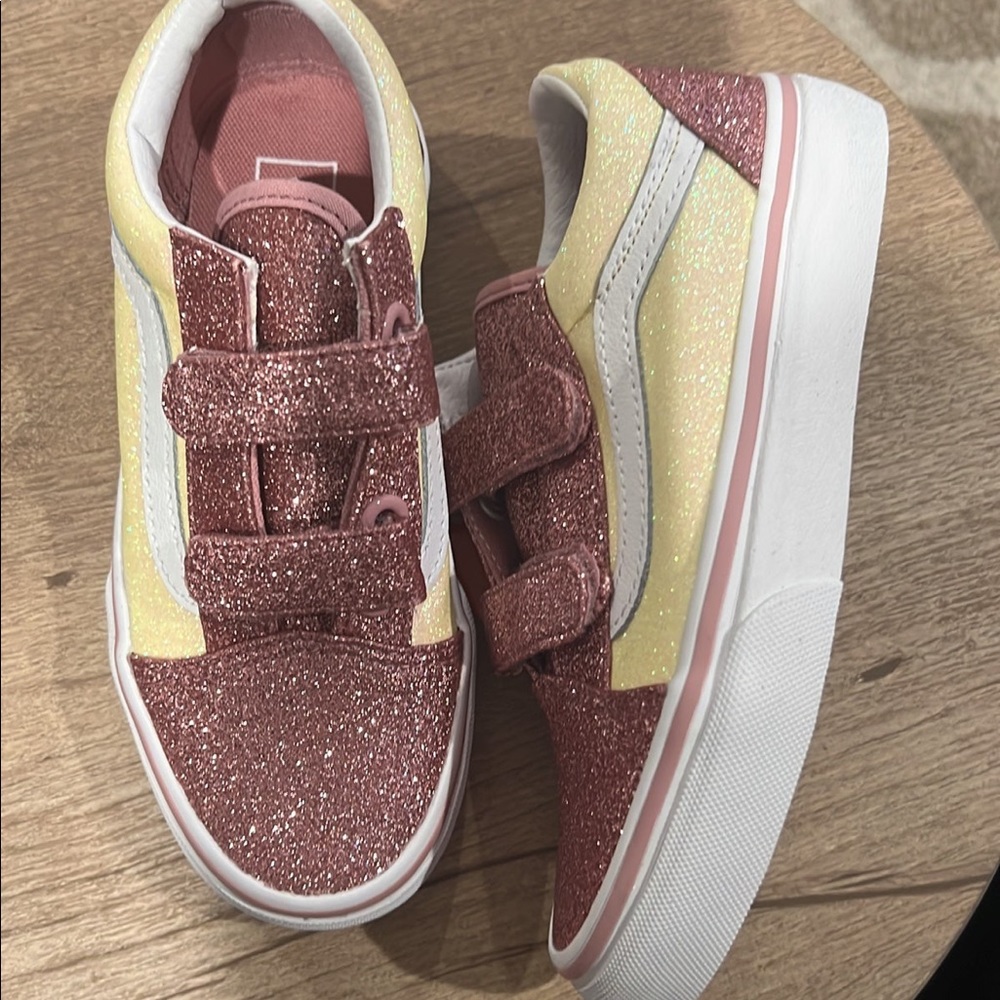 New in box sparkly old skool vans size 1